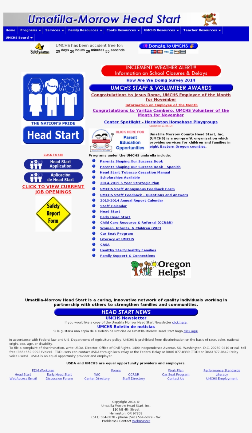 Head Start Of Umatilla Morrow Competitors, Revenue - Web Page, transparent png download