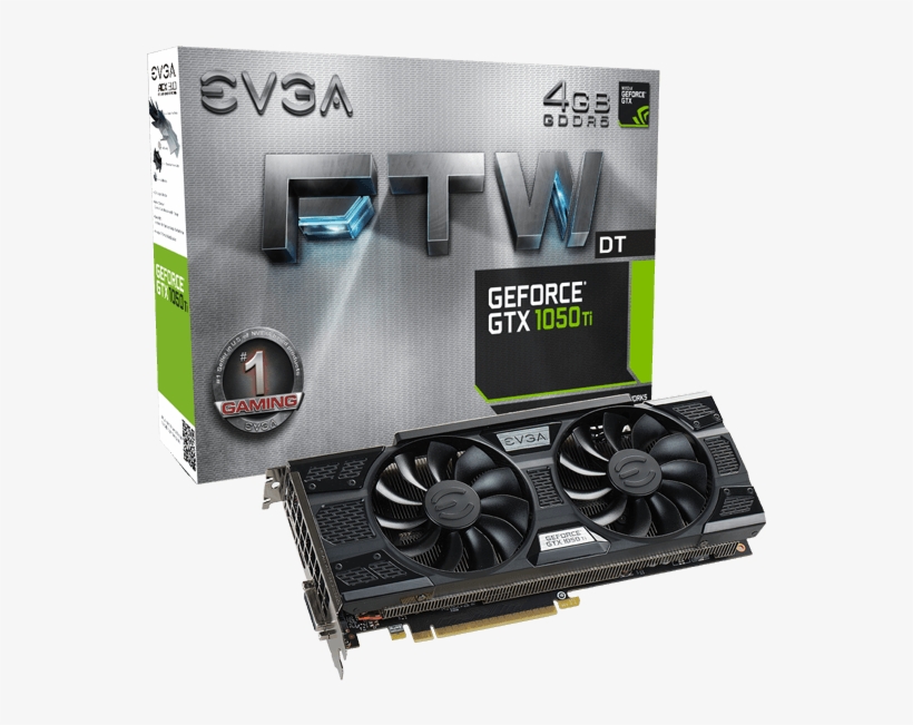 Evga 04g P4 6256 Kr Geforce Gtx 1050 Ti Ftw Dt Gaming, - Evga Gtx 1050 Ti, transparent png download