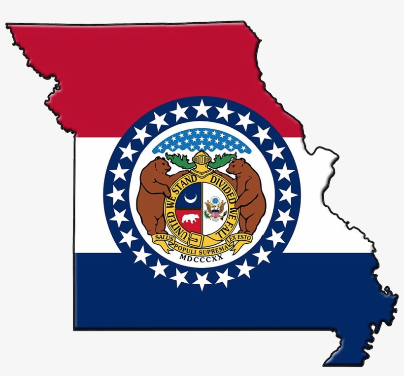 Missouri State Flag Map, transparent png download
