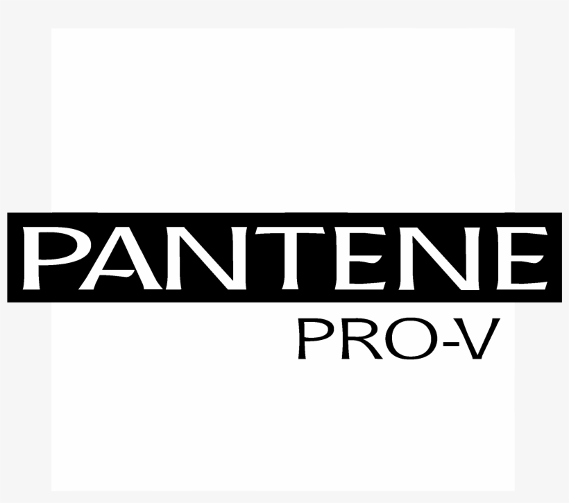Pantene Pro V Logo Black And White - Pantene Pro V, transparent png download