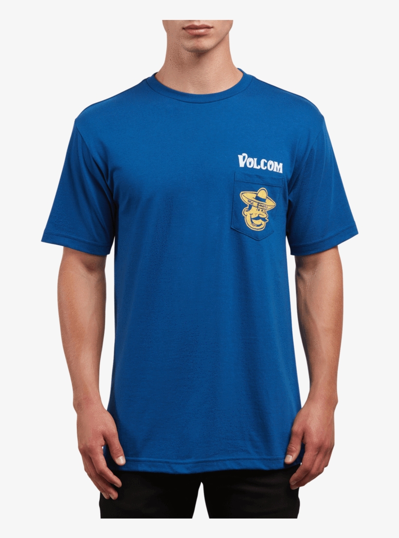 Volcom Mi Gusta Short Sleeve Pocket Tee Camper Blue - Marcelo Burlon Konken Tee, transparent png download