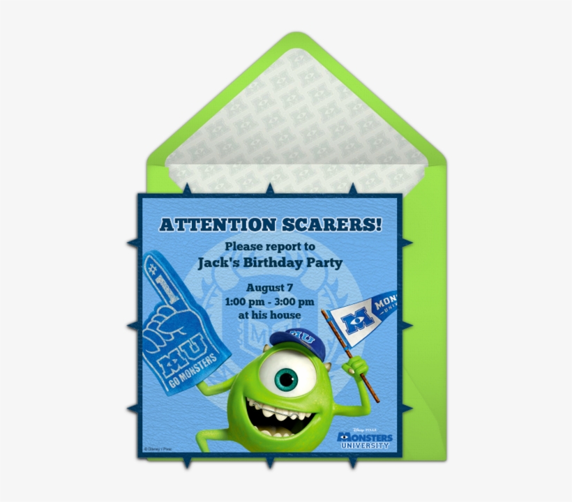 Monsters University Online Invitation - Monsters University Bubble Balloon, transparent png download