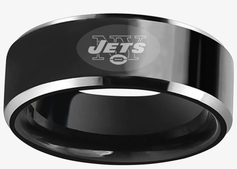 New York Jets Black Tungsten Wedding Band - Cancer Zodiac Rings For Men, transparent png download