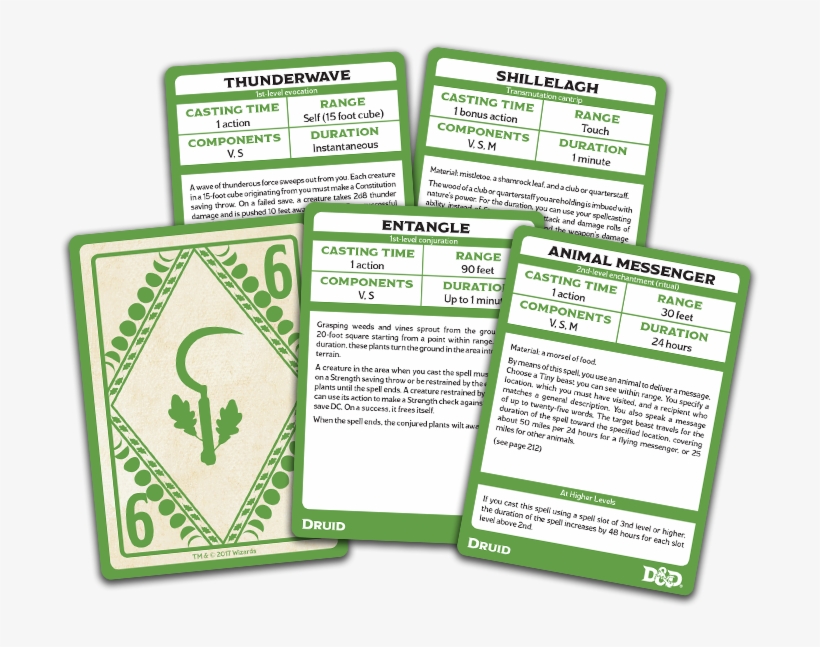 •contains All 131 Druid Spell And Oath Cards From Level, transparent png download