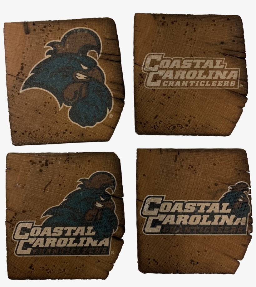 Coastal Carolina University Reclaimed Barn Beam Coaster, transparent png download