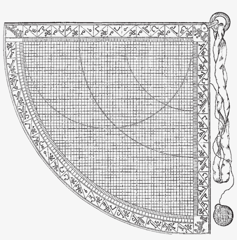 Banner Black And White Download Of The Sine Quadrant - Sine Quadrant, transparent png download