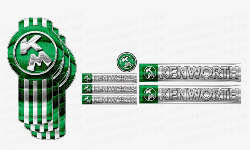 Personalized Km Green/chrome Full Kenworth Interior/exterior - Green, transparent png download