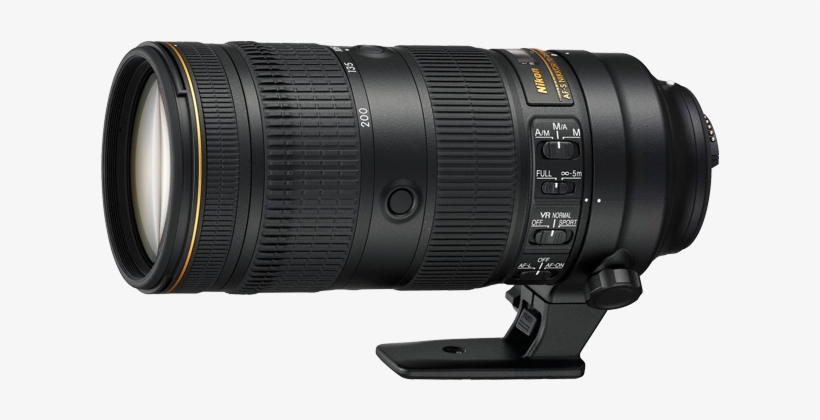 Large / Zoom View - Nikon Af-s Nikkor 70-200mm F/2.8e Fl Ed Vr Lens, transparent png download