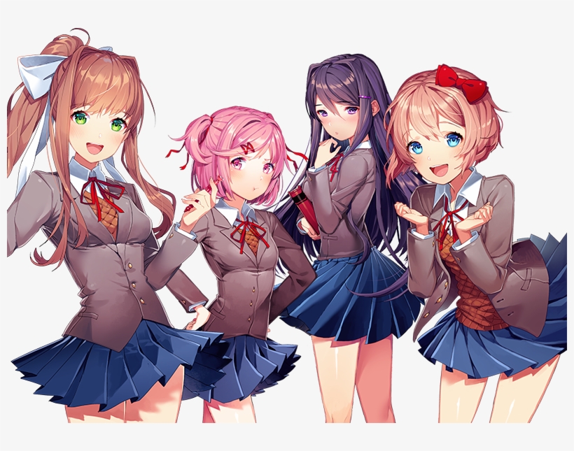 Bcuz I'm Curious Xd No, Seriously, I Wanna See Who's - Cute Doki Doki Literature Club, transparent png download