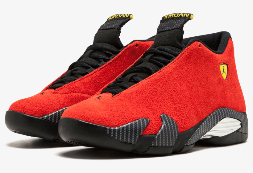 Air Jordan 14 Ferrari Release Day - Jordan 14 Ferrari, transparent png download