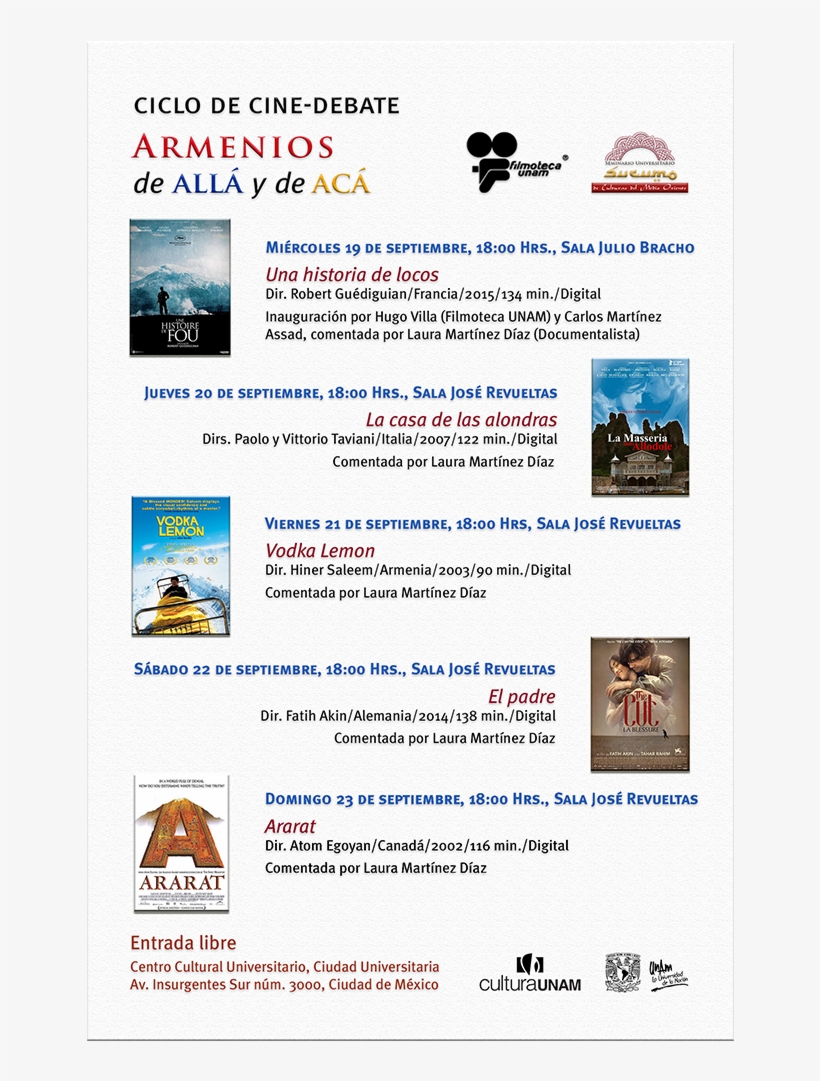 13 Sep - Filmoteca Unam, transparent png download