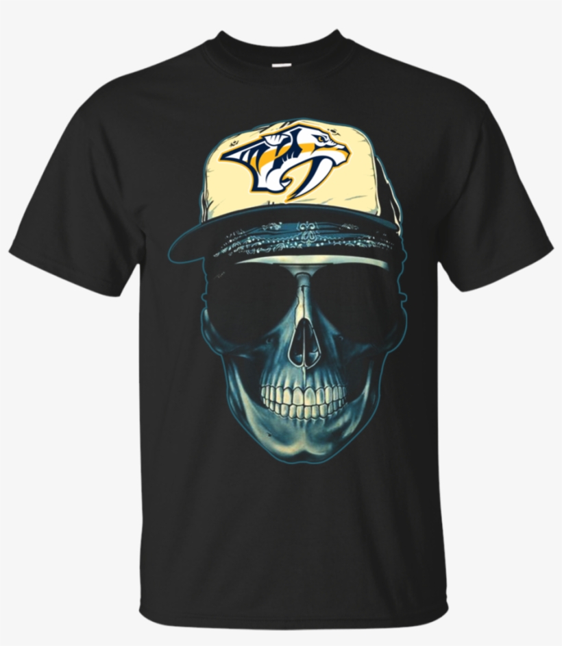 Skull Blue Nashville Predators T Shirt - Nashville Predators Galaxy S5 Puck Case, transparent png download