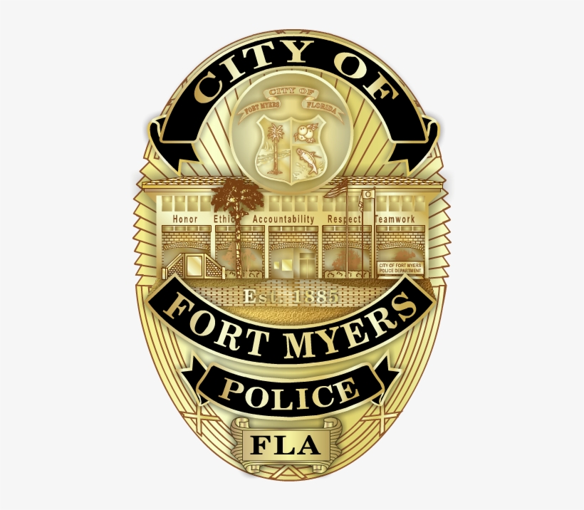 Myers Police Department - Fort Myers Police Department Badge, transparent png download