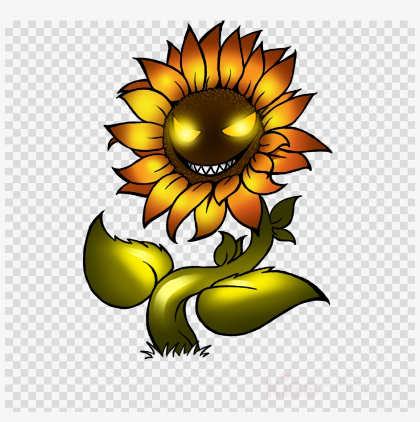 Evil Sunflower Clipart Common Sunflower Clip Art - Sunflower, transparent png download
