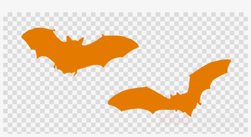 Orange Halloween Bat Clipart Bat Clip Art - Clip Art, transparent png download