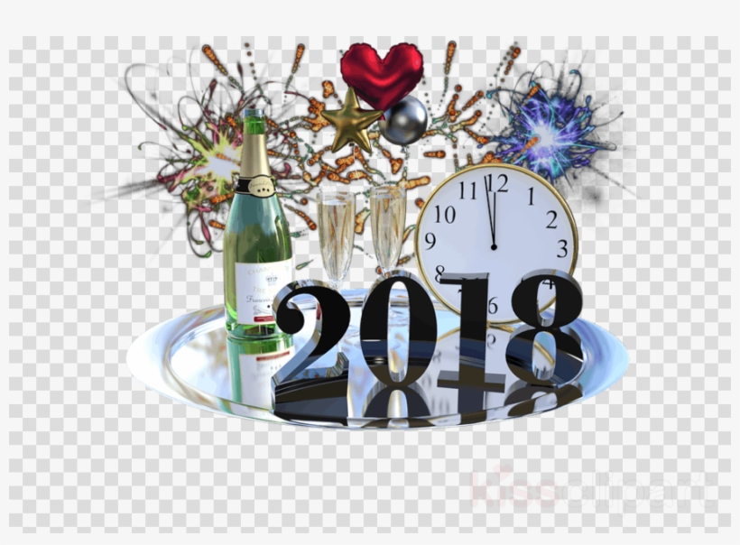 White Rabbit New Years Clipart New Year's Eve New Year's - Newyearseve Clock, transparent png download
