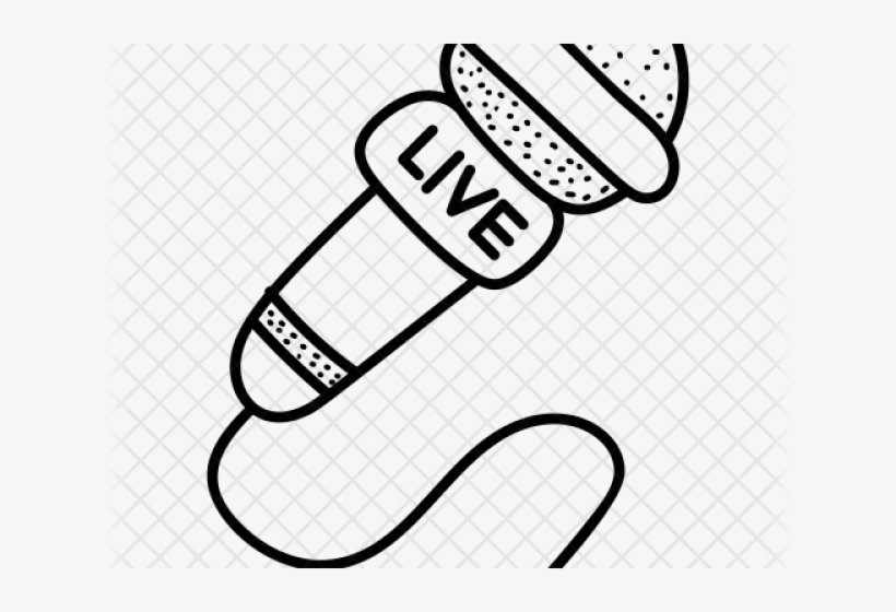 Drawn Microphone Easy, transparent png download
