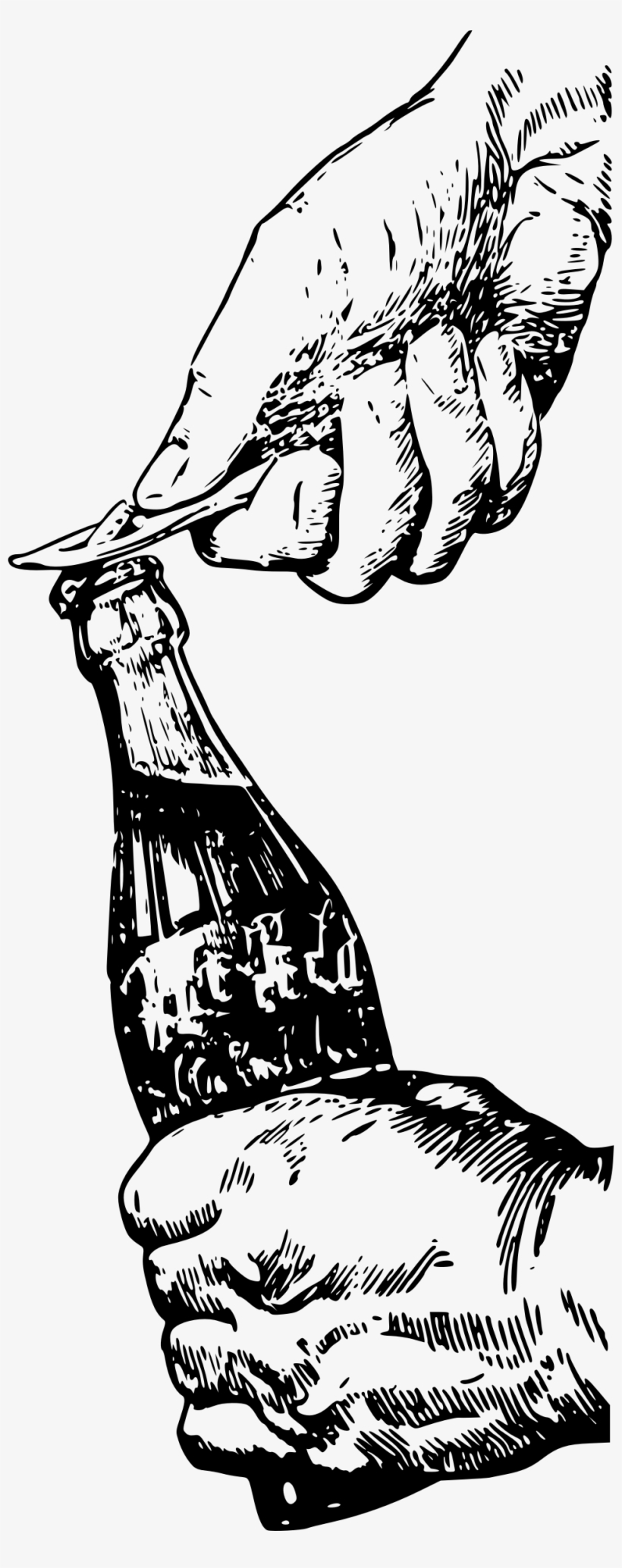 Big Image - Bottle Opener Clipart Black And White, transparent png download