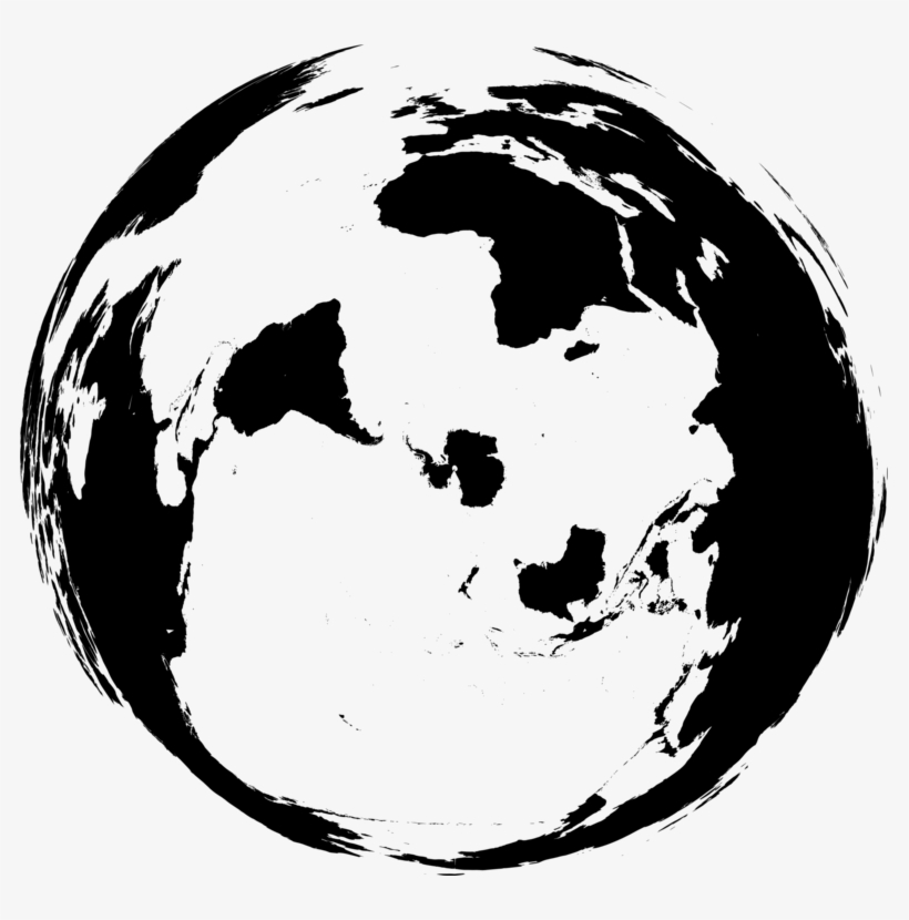 Globe Map Projection Cartography Azimuthal Equidistant - World Map, transparent png download