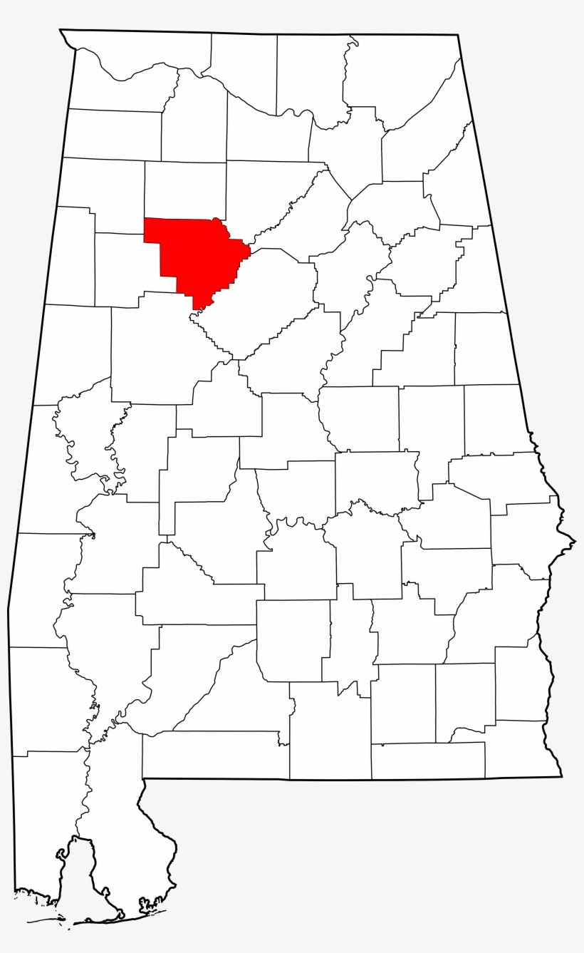 Map Of Alabama Highlighting Walker County - Map Of Alabama, transparent png download