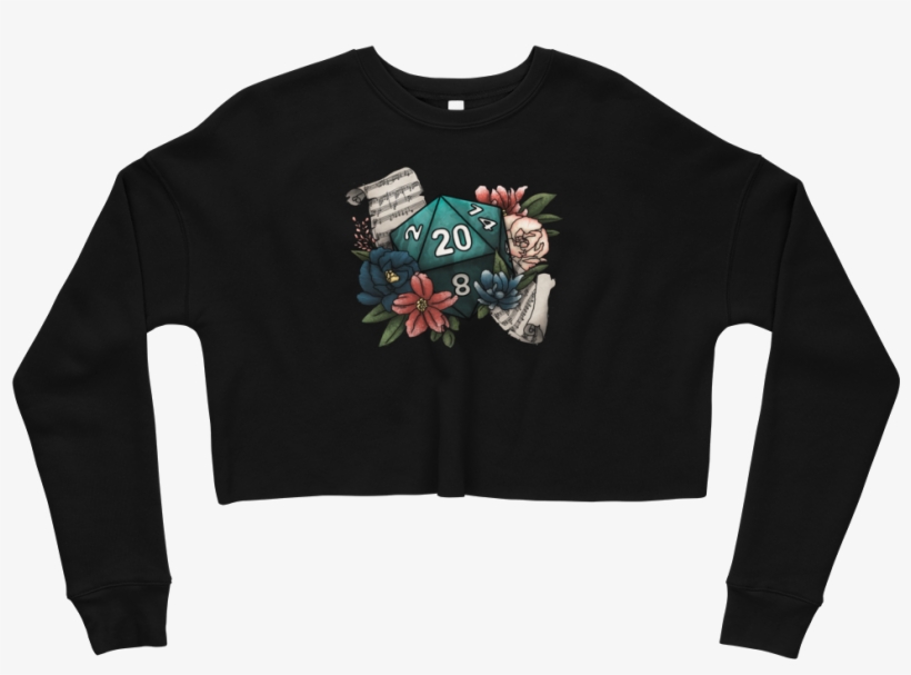 Bard D20 Crop Sweatshirt, transparent png download