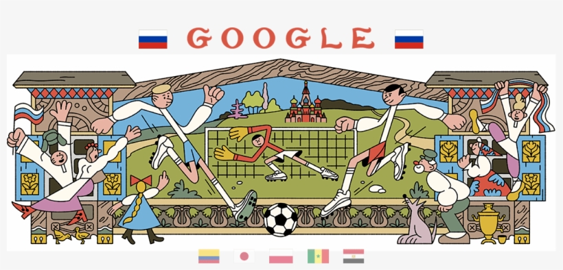 Google Doodle World Cup 2018, transparent png download