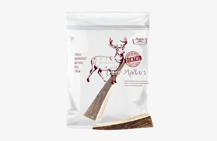 Absolute Bites Half Deer Antler Dental Dog Chew - Absolute Bites Whole Deer, transparent png download