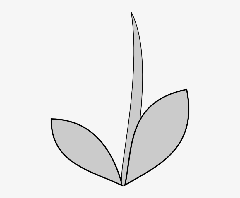 Gray Flower Stem Clip Art At Clker - Flower Stems Clipart, transparent png download