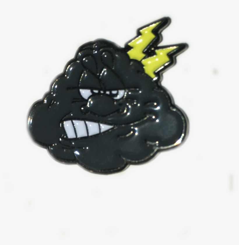 Storm Cloud Enamel Pin - Crocodile, transparent png download