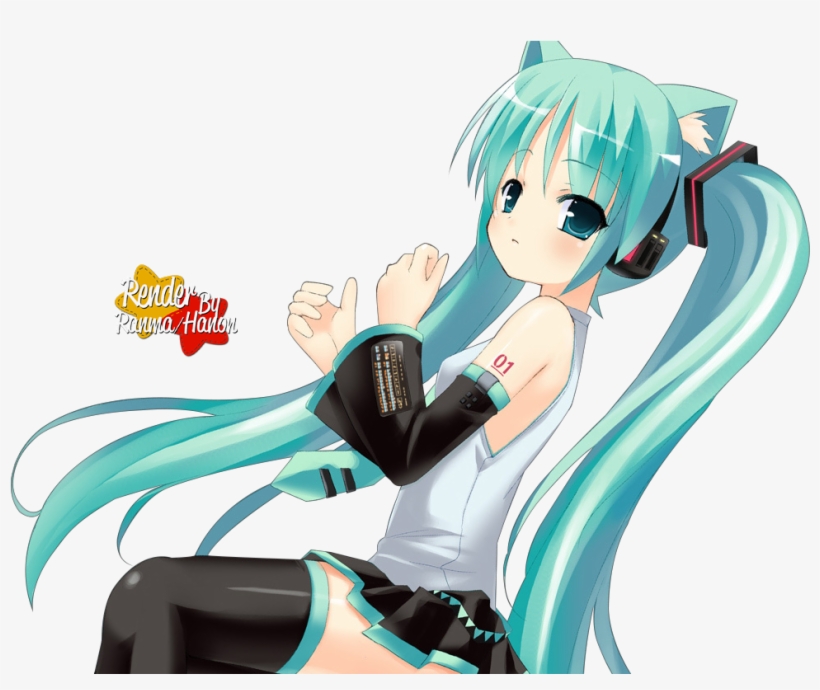 Hatsune Miku Neko Png, transparent png download