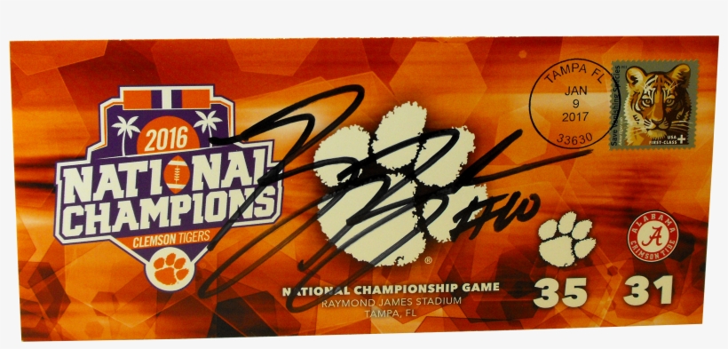 Benb - Signed - Poenvelope V=1495037612 - Etc Ncaa Clemson Tigers 2016 Champs Stadium Cushion, transparent png download