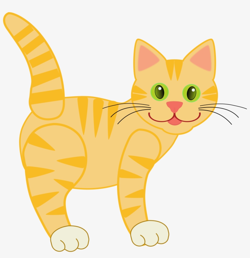 Yellow Tiger Cat By Deb Pinterest Tigers - Cat Clipart, transparent png download
