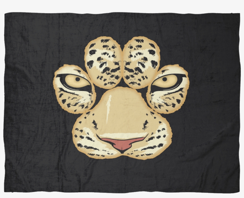 White Tiger Paw Face Fleece Blanket For Women Men Kids - Woman, transparent png download
