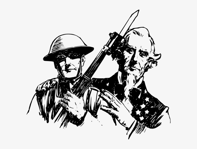 Custom Uncle Same With Soldier Throw Blanket, transparent png download