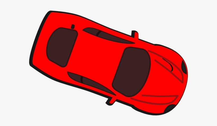 Red Car Top View Png - Red Car Clipart Top View, transparent png download