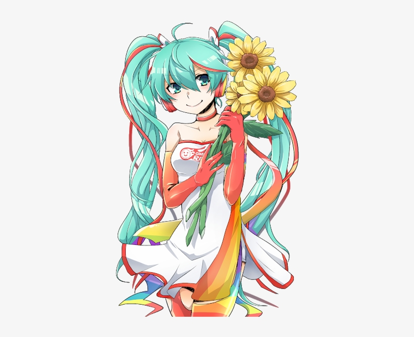 Render Miku Hatsune Racing - Hatsune Miku, transparent png download