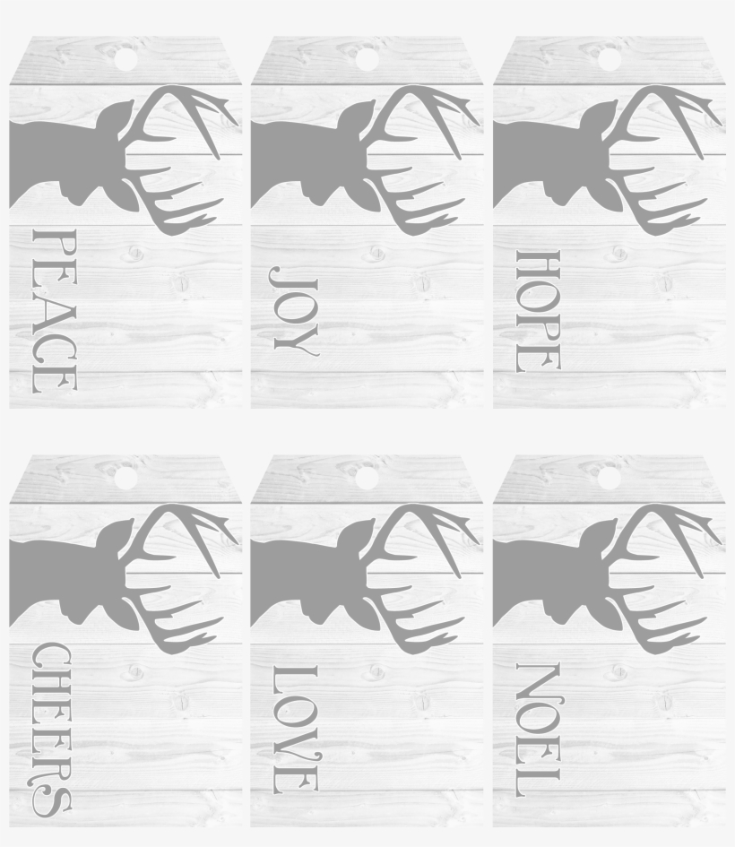 Free Printable Deer Gift Tags - Autentico Stag Profile Stencil - 120 Micron (for Paint), transparent png download