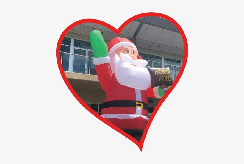Santa In Red Heart - Santa Claus, transparent png download
