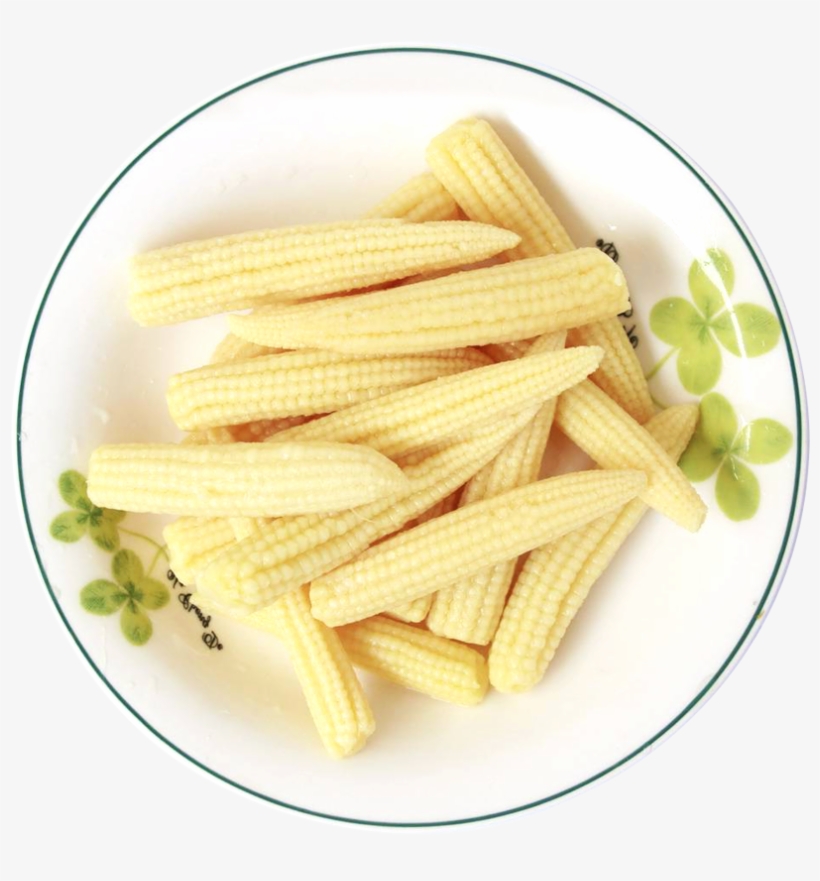 Fresh Baby Corns Served In A White Plate Png Image - Corn On The Cob, transparent png download