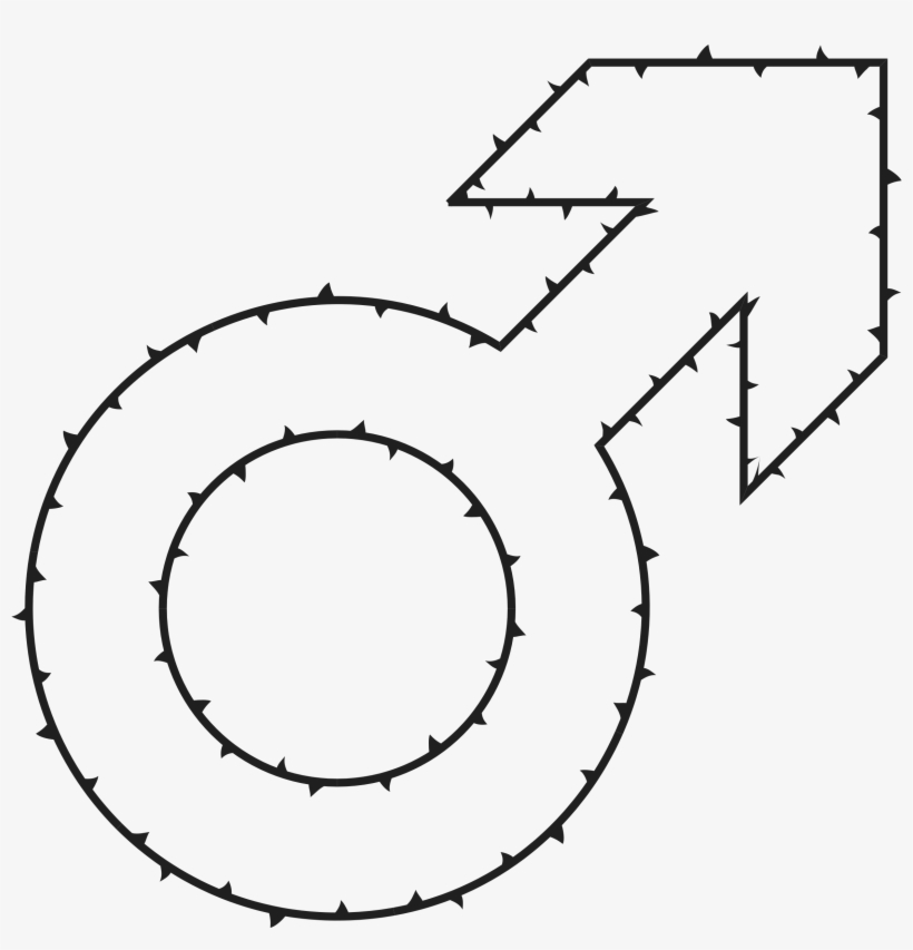 This Free Icons Png Design Of Male Symbol Of Thorns, transparent png download