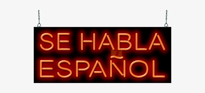 Se Habla Espanol Neon Sign - Neon Sign, transparent png download