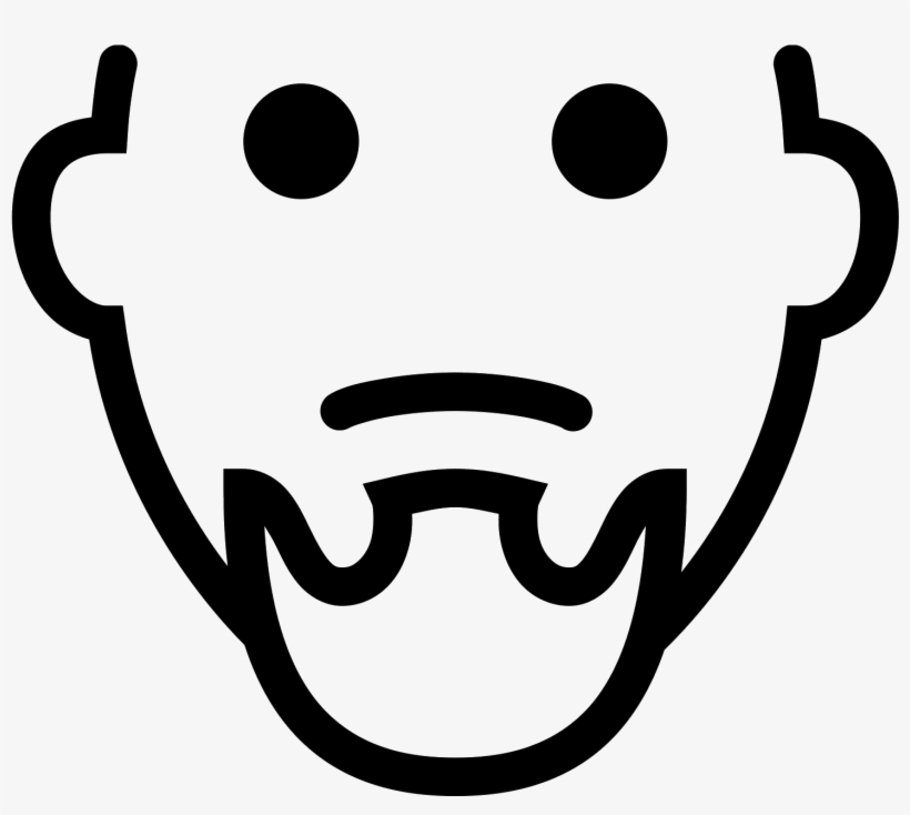 The Icon Is The Hairless Face Of A Cartoon Man - Goatee Cartoonl, transparent png download