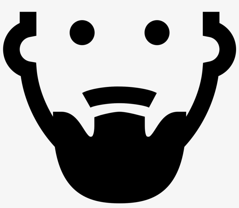 The Icon Is The Hairless Face Of A Cartoon Man - Chin Beard Symbol Png, transparent png download