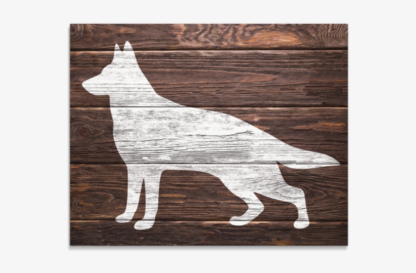 Stunning German Shepherd Paint On Wood Pattern Printed - Sanders [book], transparent png download