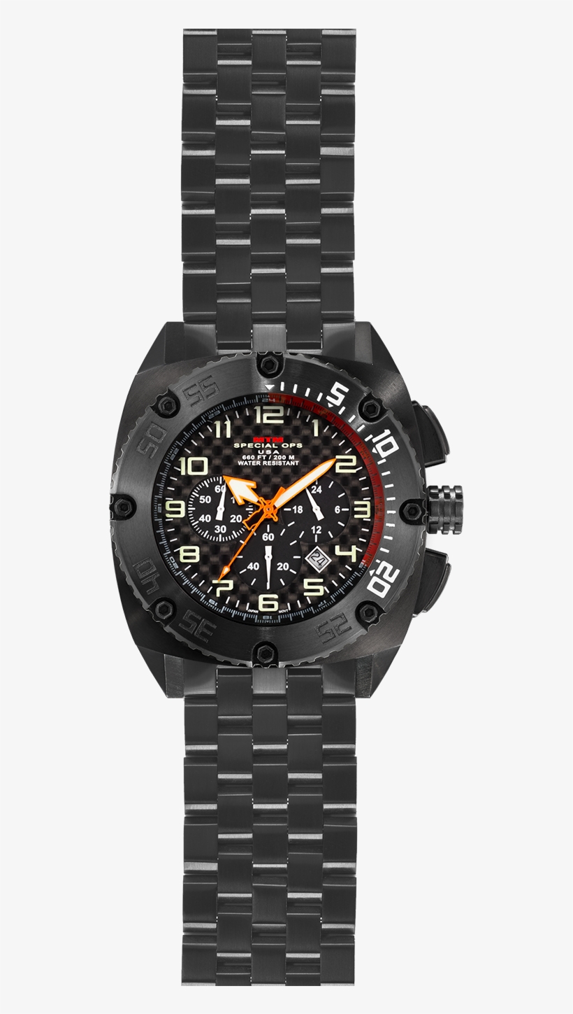 Patriots - Mtm Special Ops Patriot Mens Black Band Stainless Black, transparent png download