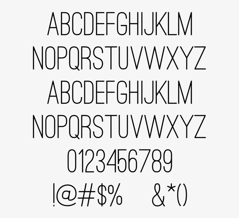 Classic Retro Stencil All Caps Thin Ostrich Sans Example - Art Print: Pinto's Quiet Forest I, 41x41cm., transparent png download