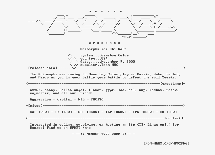 Animorphs Gbc-mnc - Document, transparent png download