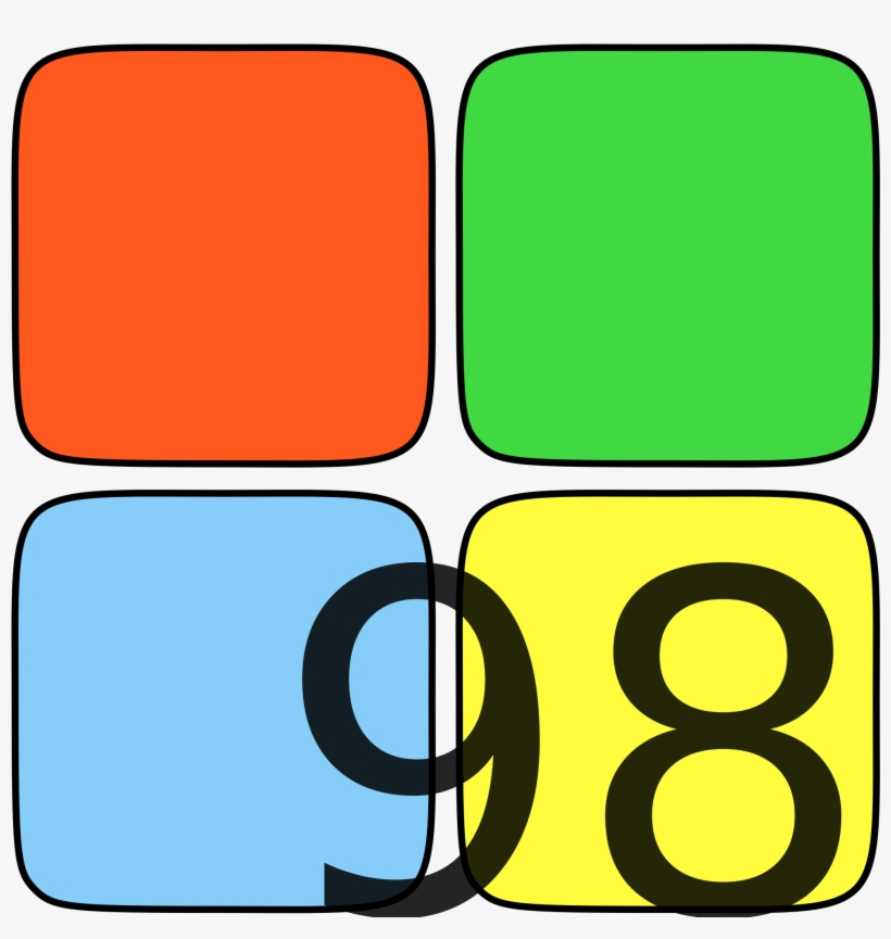 Open - Windows 98 Logo Svg, transparent png download