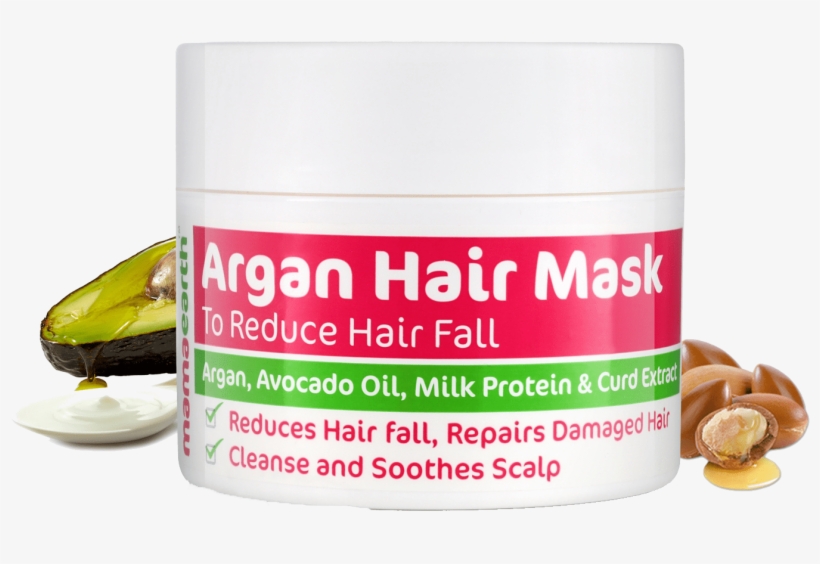 Avocado Hair Mask Png Svg Download - Mamaearth Argan Hair Mask - 200 Ml, transparent png download