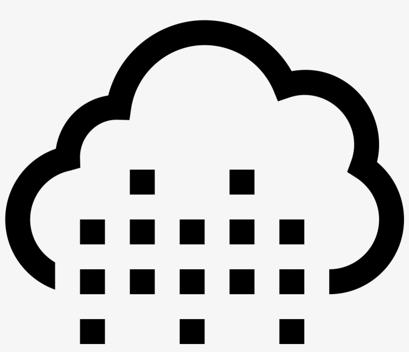 It's A Logo Of Intense Rain Reduced To A Cloud With - Sad Cloud, transparent png download